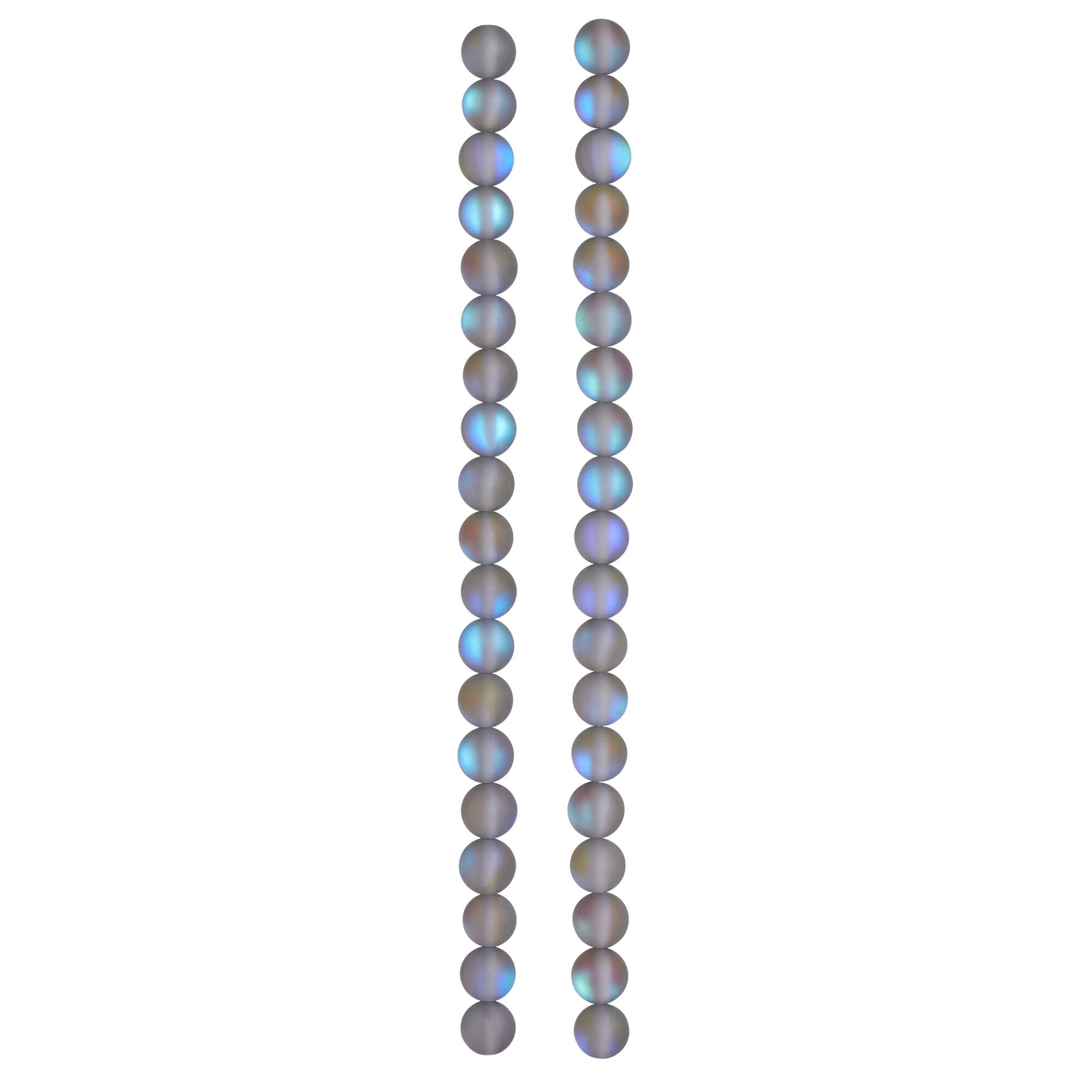 Light Gray Matte Glass Round Beads, 6mm by Bead Landing™
